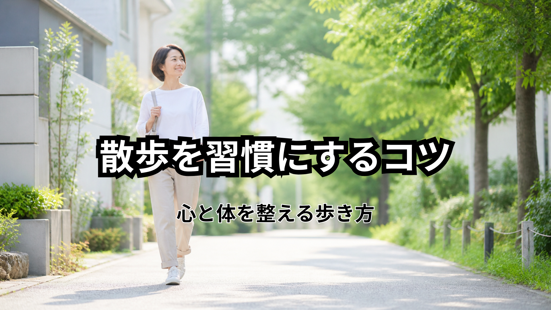 「散歩を習慣にするコツ」記事のアイチャッチ画像